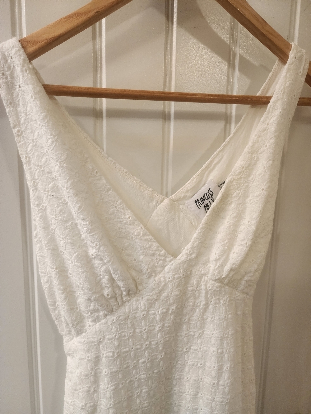 Princess Polly White Eyelet Maxi Dress Cottagecore Bridal Beach Size XS - Picture 4 of 7